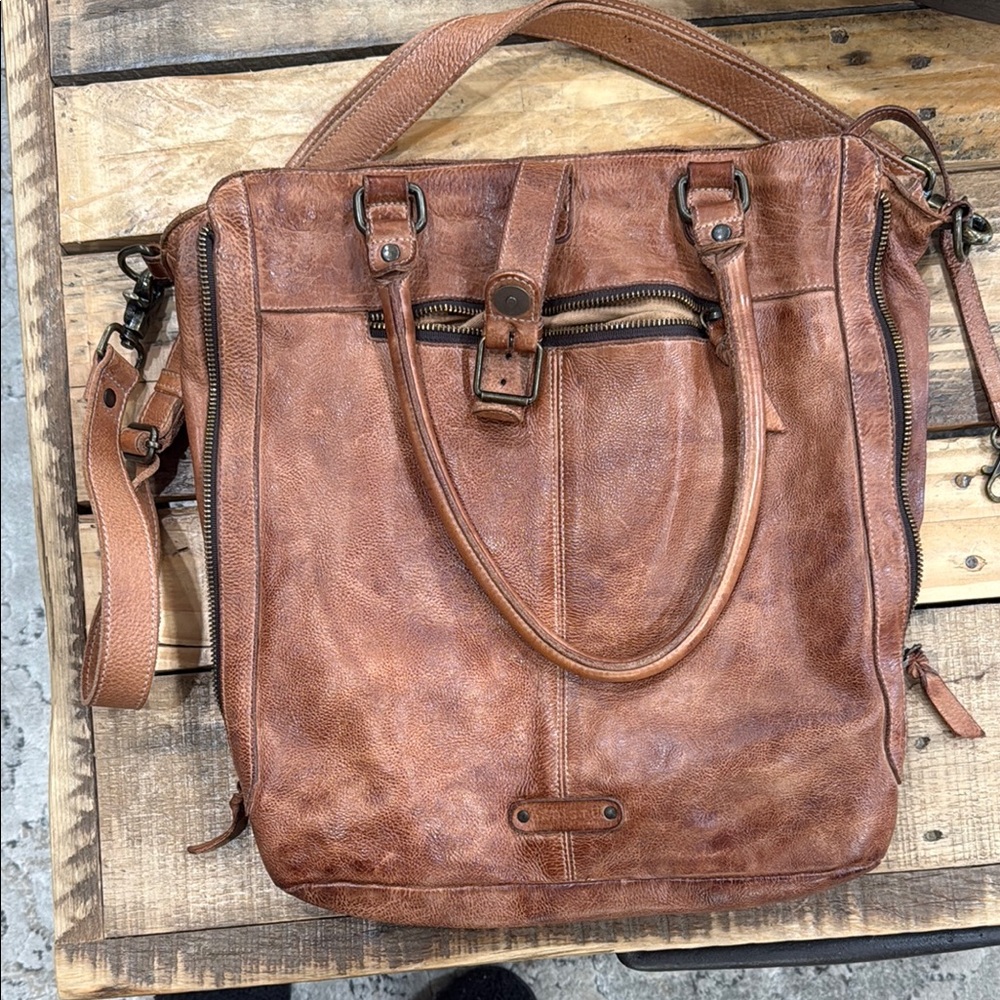 BED|STU Rustic Brown Leather Crossbody Bag Mildred
